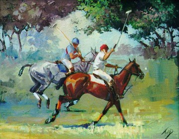 馬 Painting - 競走馬ポロ